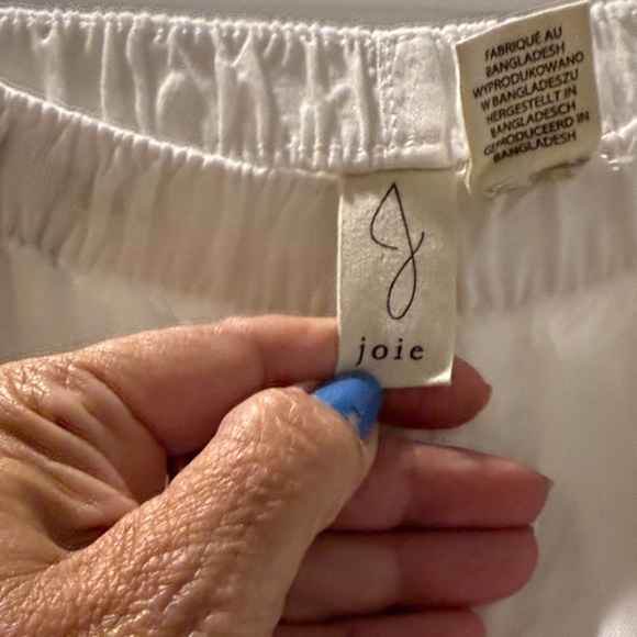 Joie Women’s Cream Linen Joggers - Picture 2 of 9